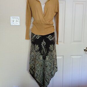 Gap Scarf Hem Midi Skirt, Size 4